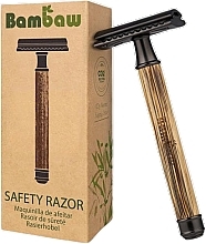 Rasoir de sûreté avec manche en bambou Bambaw Bamboo Safety Razor Slim Dark