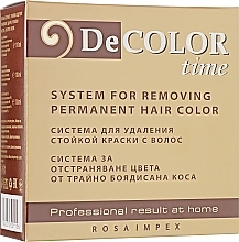 Смывка стойкой краски для волос Decolor Time System For Removing Permanent Hair Color