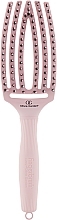 Βούρτσα μαλλιών Olivia Garden Finger Brush Boar & Nylon Medium Pastel Pink