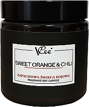 Соевая свеча с ароматом сладкого апельсина с нотками пряности чили Vcee Sweet Orange & Chili Fragrant Soy Candle