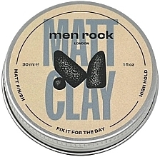 Πηλός μαλλιών με δυνατό κράτημα Men Rock Matt Clay High Hold Matt Finish