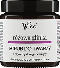 Пилинг для лица с розовой глиной VCee Pink Clay Facial Scrub Nourishing&Regenerating