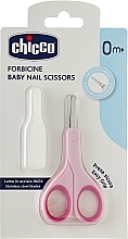 Ножницы для ногтей детские безопасные, розовые Chicco Baby Nail Scissors