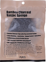 Konjaková houbička s bambusovým uhlím Purito Bamboo Charcoal Konjac Sponge