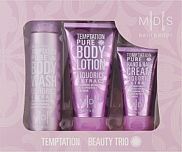 Sada "Pokušení čistotou" Mades Cosmetics M|D|S Bath & Body-Temptation Pure beauty trio (sh/gel/200ml + b/lot/150ml + h/cr/75ml)