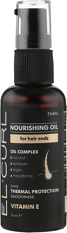 Výživný vlasový olej - Jerelia El'curl Nourishing Oil For Hair Ends