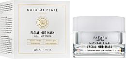 Bahenní pleťová maska na bázi bahna, minerálů a solí z Mrtvého moře Satara Natural Pearl Facial Mud Mask