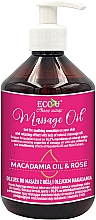 Masážní olej s makadamiovým a růžovým olejem Eco U Macadamia Oil & Rose Massage Oil