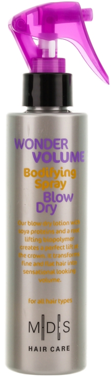 Lotion-sprej na vlasy V rozporu s gravitací. Zázračný objem - Mades Cosmetics Wonder Volume Bodifying Blow Dry Spray