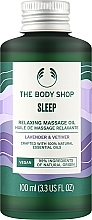 Relaxační tělový masážní olej s levandulí a vetiverem The Body Shop Sleep Relaxing Massage Oil