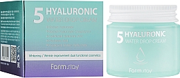 Hydratační krém s 5 druhy kyseliny hyaluronové FarmStay Hyaluronic 5 Water Drop Cream