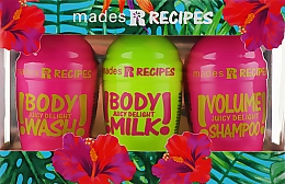 Sada "Šťavnaté nadšení" Mades Cosmetics Recipes (shm/100ml + sh/gel/100ml + b/milk/100ml)