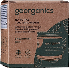 Naturligt tandpulver Georganics Spearmint Natural Toothpowder