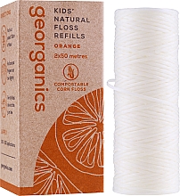 Tandtråd, 2x50 m Georganics Naturlig sød orange tandtråd (refill)