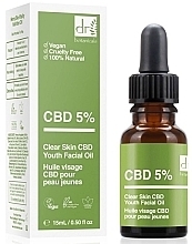 Ansigts Olie Dr Botanicals CBD 5% Clear Skin CBD Youth Facial Oil