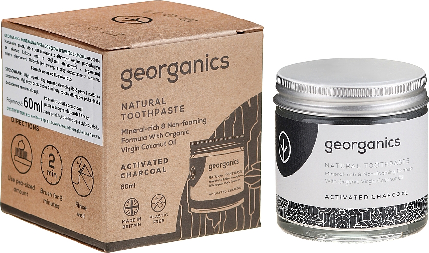 Naturlig tandpasta - Georganics Activated Charcoal Natural Toothpaste