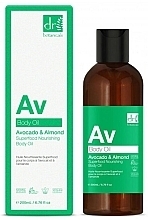 Avocado & Mandel fugtgivende kropsolie "Dr. Botanicals Avocado & Almond Superfood Nourishing Body Oil"