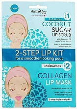 Kokos læbe maske skrub Derma V10 2 Step Lip Treatment Kit Coconut