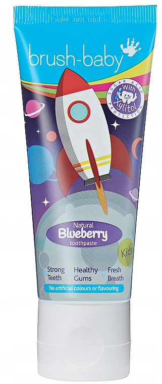 Børnetandpasta "Rocket Blueberry", 3-6 år - Brush-Baby Toothpaste