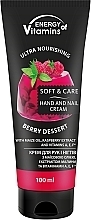 Berry Dessert Creme til Negle & Hænder Energy of Vitamins Soft & Care Berry Dessert Cream For Hands And Nails