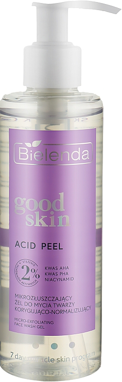 Korrigerende og normaliserende mikro-eksfolierende ansigtsvaskegel - Bielenda Good Skin Acid Peel Micro-Exfoliating Corrective & Normalizing Face Wash Gel