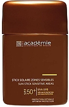 Solbeskyttende stift til følsomme områder Academie Sun Stick Sensitive Areas SPF 50+