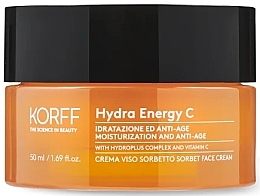 Niisutav ja vananemisvastane sorbettkreem näole Korff Hydra Energy C Sorbet Face Cream	