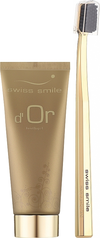 Kuldne komplekt - Swiss Smile D'Or (toothpast/75 ml + toothbrush/1 tk)