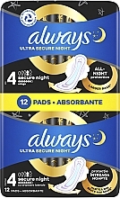 Hügieenisidemed, 12 tk. Always Ultra Secure Night Instant Dry Protection