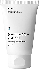 Öökreem prebiootikumi ja skvalaaniga Sane Squalane 6% + Prebiotic Nourishing Night Cream pH 6.0