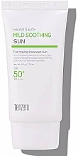 Rahustav päikesekaitsekreem näole Tenzero Heartleaf Mild Soothing Sun SPF 50+ Pa++++