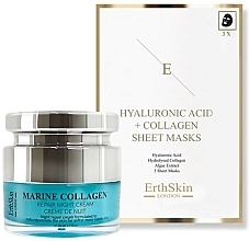 Komplekt ErthSkin London Collagen Night Cream + Mask Set (f/cr/50ml + f/mask/3pcs)