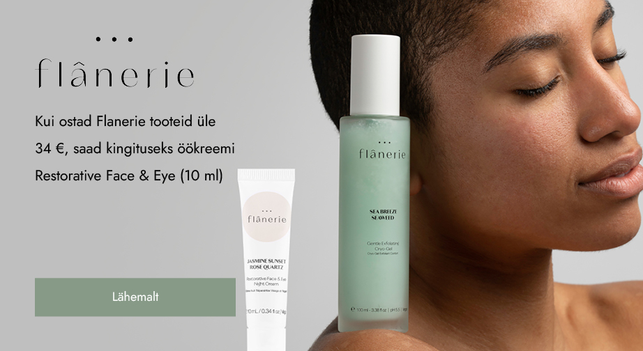 Kui ostad Flanerie tooteid üle 34 €, saad kingituseks öökreemi Restorative Face & Eye (10 ml)