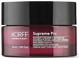 Restruktureeriv kortsudevastane näokreem Korff Supreme Pro Face Cream Matt	