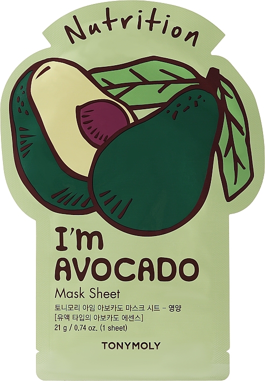 Toitev mask avokaado ekstraktiga - Tony Moly I'm Real Avokado Mask Sheet