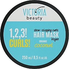 Mask lokkis ja lainelistele juustele Victoria Beauty 1,2,3! Curls! Hair Mask Coconut