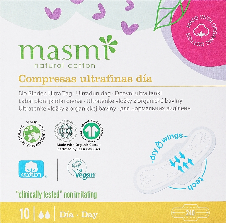 Hügieenisidemed, 10 tk. - Masmi Ultra Day