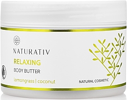 Manteca corporal de coco y extracto de limoncillo 100% natural Naturativ Relaxing Body Butter Lemongrass