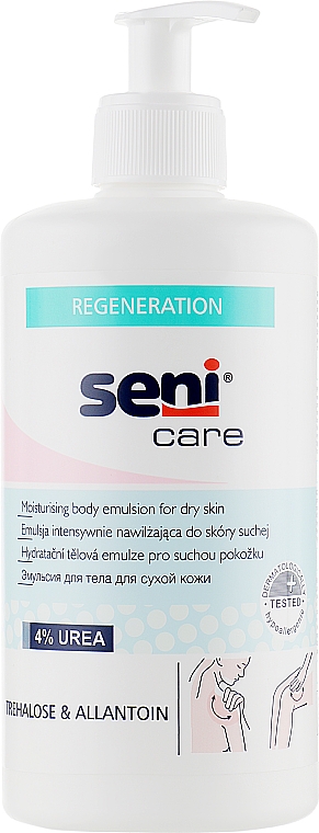 Émulsion à l'urée pour corps, peaux sèches - Seni Care Regeneration Body Emulsion