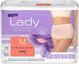 Slips absorbants pour femmes M, 80-110 cm, 10 pcs Seni Lady Pants