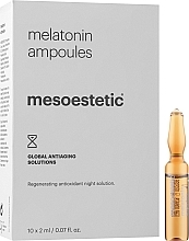 Ampoules pour visage, Soin de nuit à la mélatonine Mesoestetic Home Performance Melatonin Ampoules