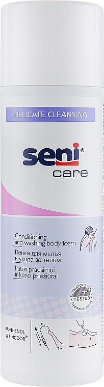 Mousse nettoyante pour corps - Seni Care Conditioning and Washing Body Foam