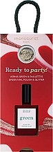 Manucurist Ready to Party Green Red Velvet + Gold Glitter Set