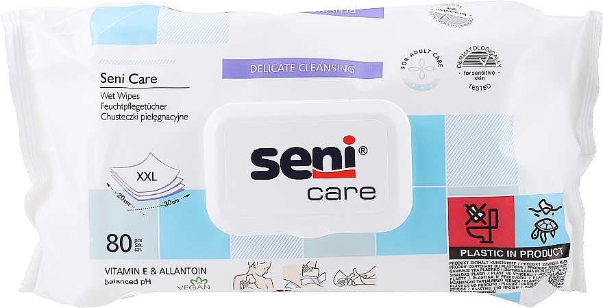 Lingettes nettoyantes, 80 pcs - Seni Care