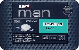 Serviettes fuites urinaires pour hommes, Seni Man Extra Level 3, 15 pcs Seni