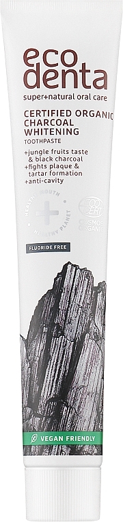 Dentifrice bio au charbon - Ecodenta Certified Cosmos Organic Black Whitening Toothpaste