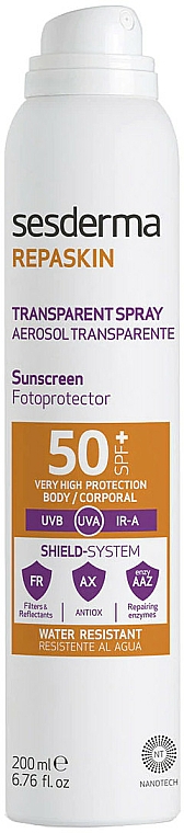 Spray solaire pour corps - SesDerma Laboratories Repaskin Aerosol Spray SPF50