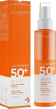 Lait solaire pour corps en spray - Clarins Lait-en-Spray Solaire Corps 50+