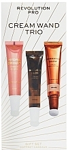 Σετ Revolution Pro Cream Wand Trio Medium (bronz/15ml + highlighter/15ml + blush/12ml)	