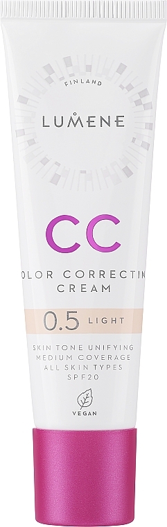 CC κρέμα για ατέλειες και κοκκινίλες - Lumene CC Color Correcting Cream